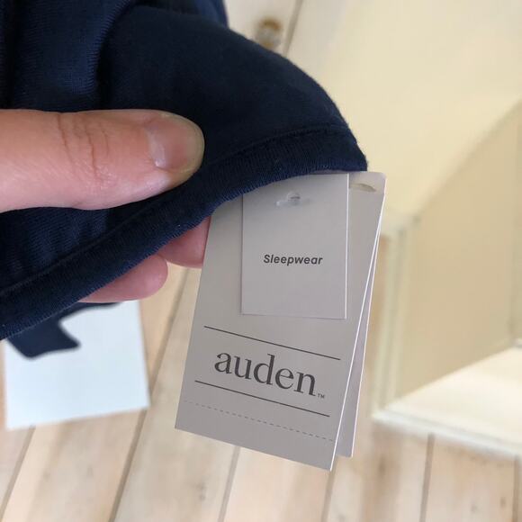 Auden NWT Women's Short Quilted Robe Blue Quilted Robe Size XS/S - Picture 6 of 9